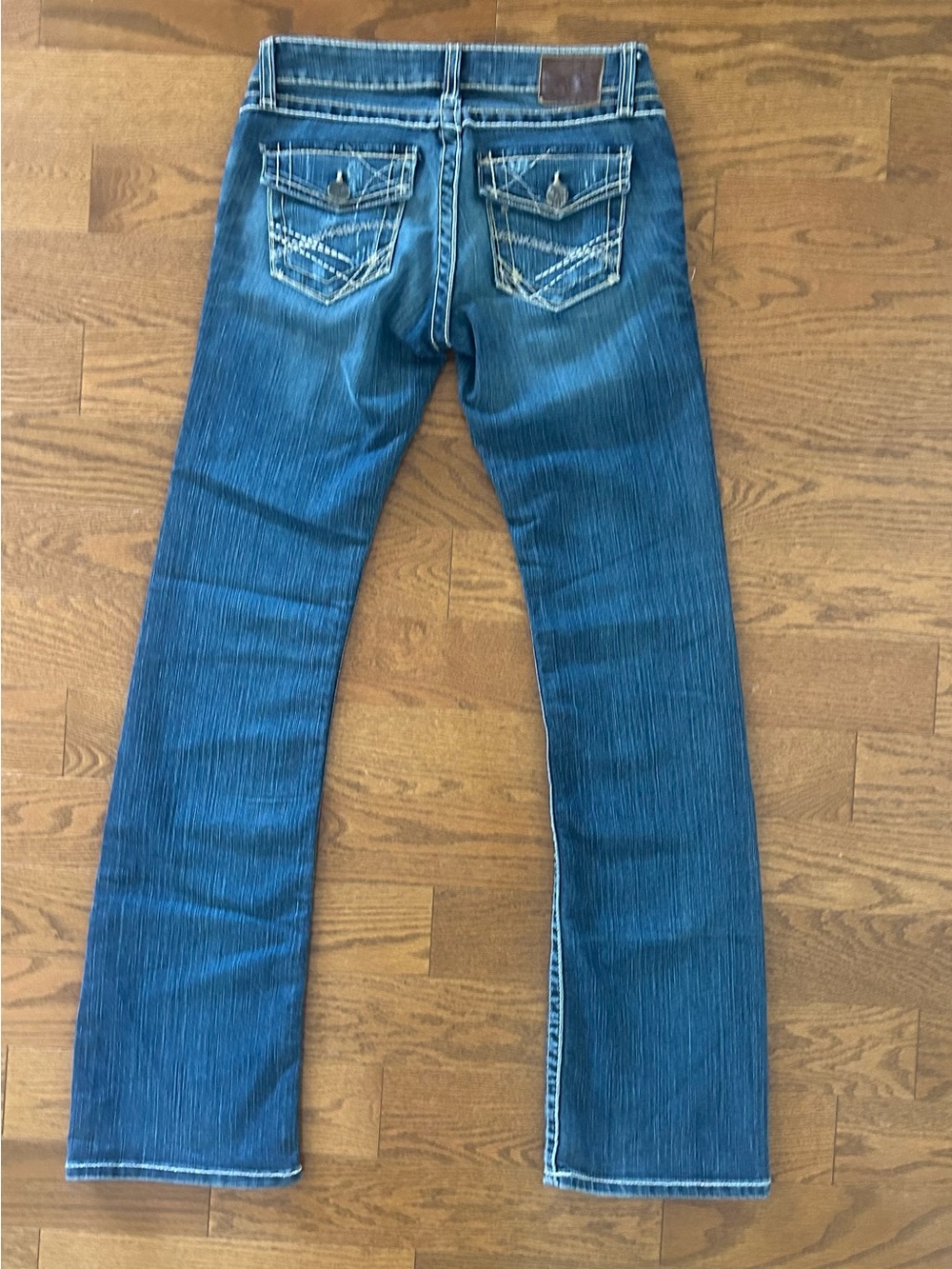 BKE Buckle Stella Boot Stretch Low Rise Jeans Medium Wash 27 x 33 1/2
